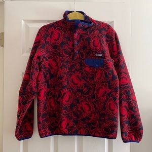 Patagonia Synchilla Red and Navy pattern size M